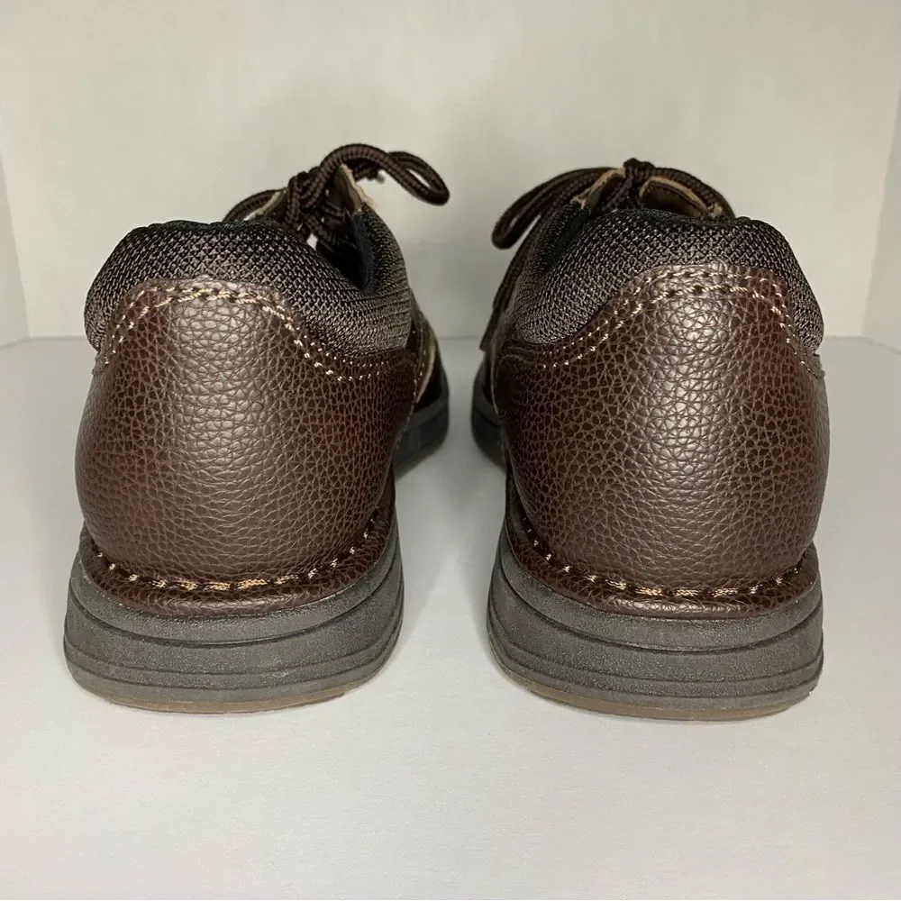 Earth Spirit Brown Leather Dennis Lace Up Oxford Slip On Arch Support 9 Wide